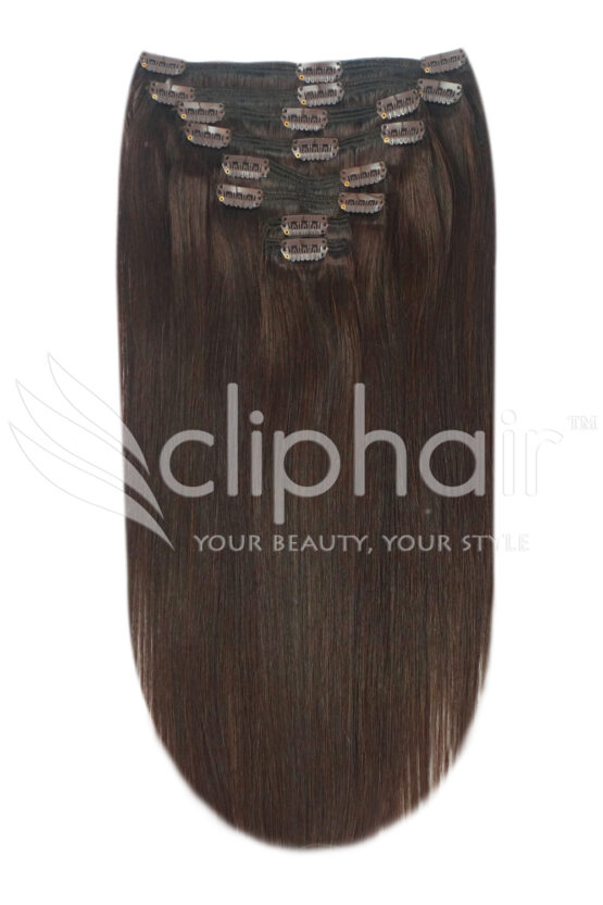 20" double-wefted remy human hair clip-in extensions #2