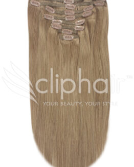 16" single-wefted remy human hair clip-in extensions #8